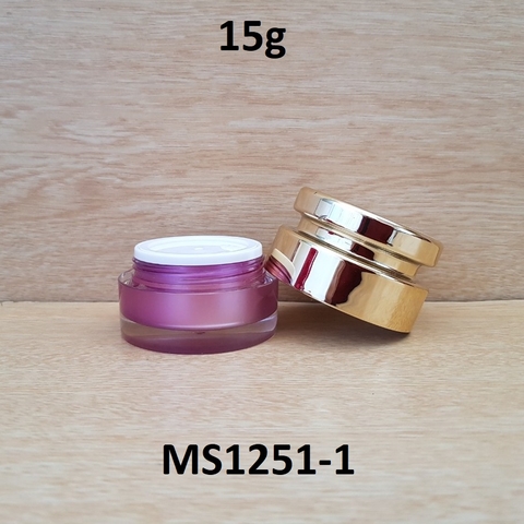 Hũ kem nắp vàng 15g