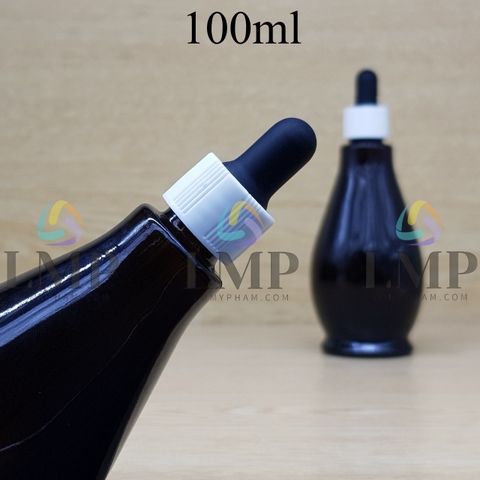 Chai đèn dầu nắp bóp khoen nhựa sọc 100ml