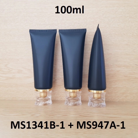 Tuýp tròn đen nhám nắp vàng 100ml