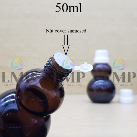 Chai hồ lô nắp dày 50ml