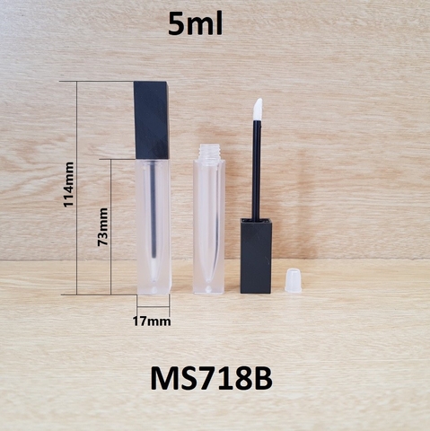 Lip Angel thân mờ nắp đen sọc 5ml