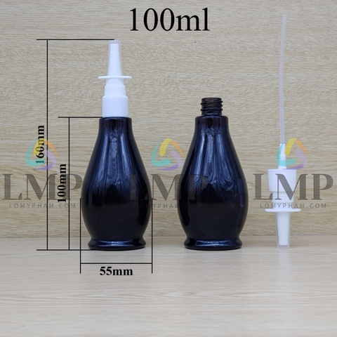 Chai đèn dầu xịt mũi vuông thẳng 100ml