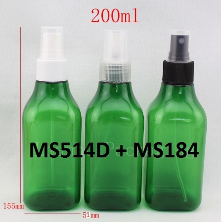 Chai xanh lá cổ cao phun sương 200ml