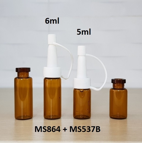 Chai TT nâu nắp trắng sữa