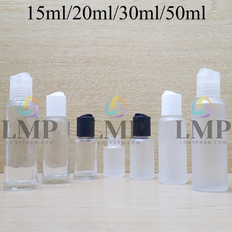 Chai thủy tinh nắp nhấn