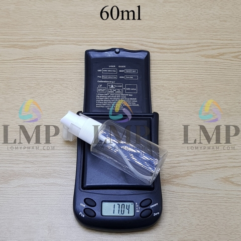 Chai PETG vai ngang đầu xịt mũi 90 độ