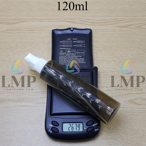 Chai PETG vai ngang đầu xịt mũi 90 độ