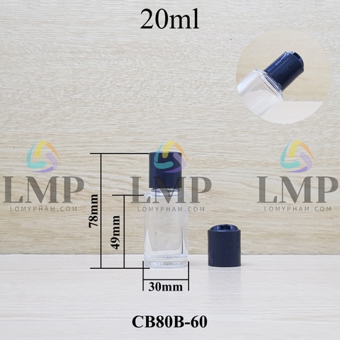 Chai thủy tinh nắp nhấn