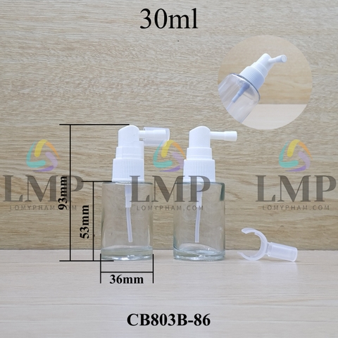 Chai thủy tinh đầu xịt mũi 90 độ