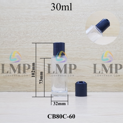 Chai thủy tinh nắp nhấn