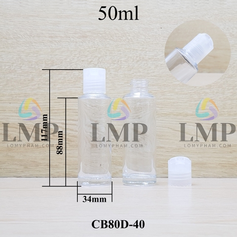 Chai thủy tinh nắp nhấn