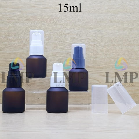 Chai thủy tinh vát đầu xịt giọt 1 viền 15ml