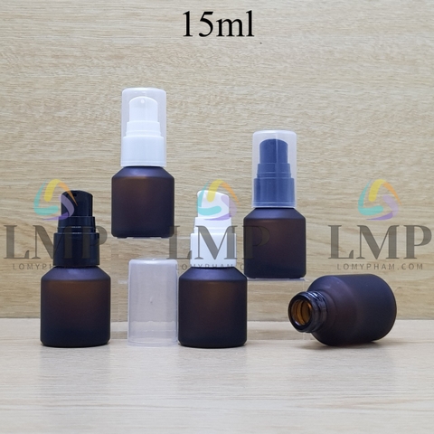 Chai thủy tinh vát đầu xịt giọt 1 viền 15ml