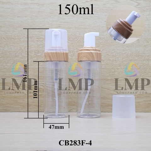 Chai tạo bọt nắp vân gỗ ( VN )