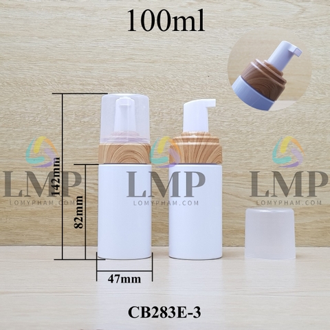 Chai tạo bọt nắp vân gỗ ( VN )