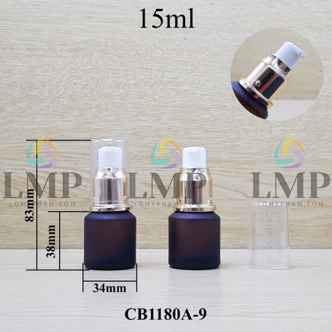 Chai thủy tinh vát đầu xịt giọt xi 15ml