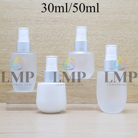 Chai thủy tinh bầu đầu phun sương xi 1 viền