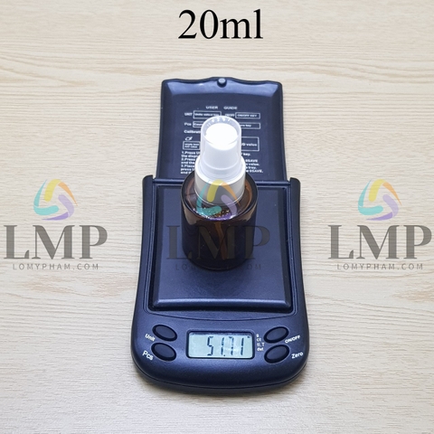 Chai thủy tinh nâu đầu phun sương xi 1 viền