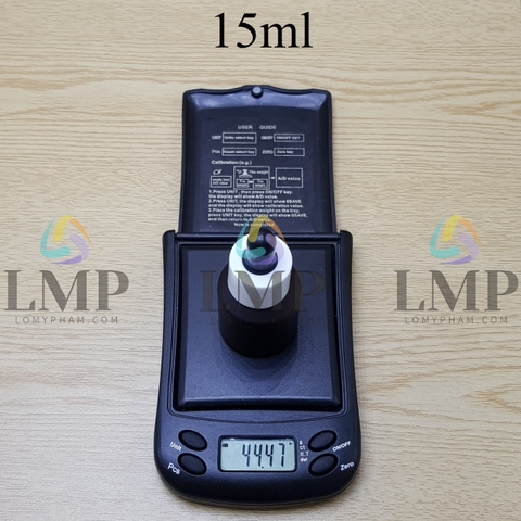 Chai thủy tinh vát nắp bóp khoen nhựa trơn 15ml