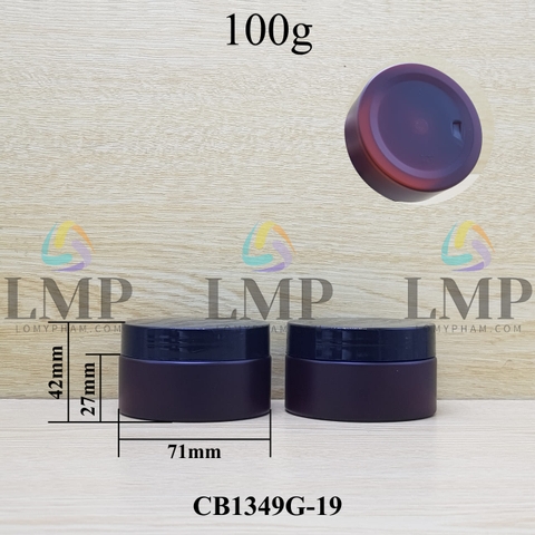 Hũ PET thân mờ nắp nhựa 100g