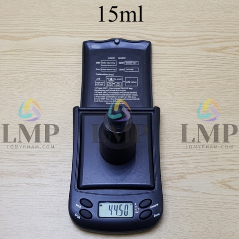 Chai thủy tinh vát nắp bóp khoen nhựa trơn 15ml