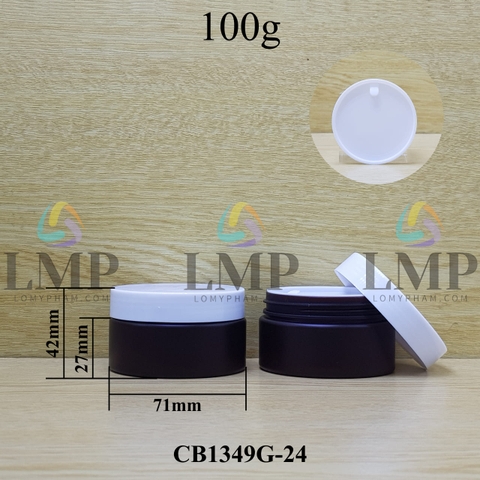 Hũ PET thân mờ nắp nhựa 100g