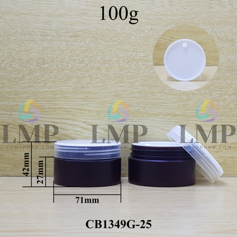 Hũ PET thân mờ nắp nhựa 100g