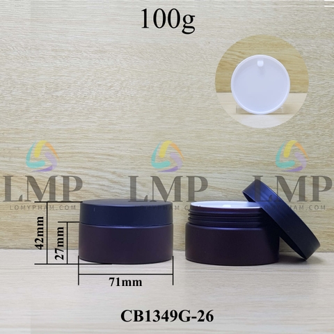 Hũ PET thân mờ nắp nhựa 100g