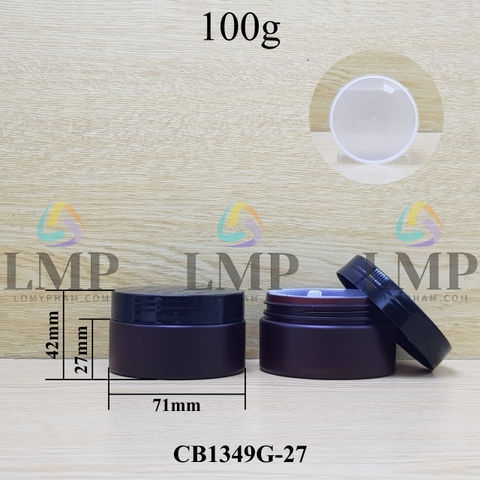 Hũ PET thân mờ nắp nhựa 100g