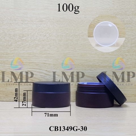 Hũ PET thân mờ nắp nhựa 100g