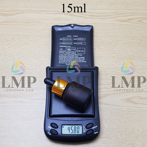 Chai thủy tinh vát nắp bóp khoen nhôm 15ml