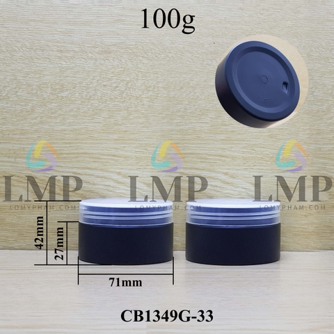 Hũ PET thân mờ nắp nhựa 100g