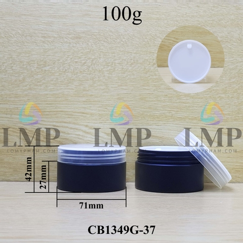 Hũ PET thân mờ nắp nhựa 100g