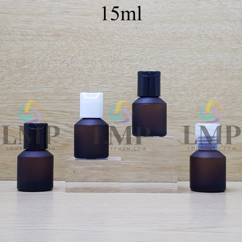Chai thủy tinh vát nắp nhấn 15ml