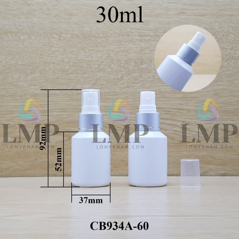 Chai thủy tinh vát đầu phun sương xi 1 viền 30ml