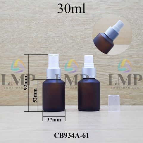 Chai thủy tinh vát đầu phun sương xi 1 viền 30ml