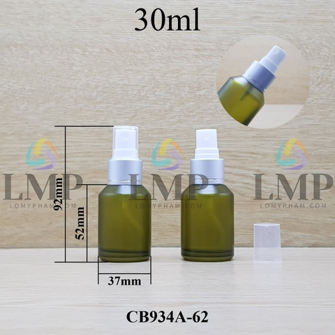 Chai thủy tinh vát đầu phun sương xi 1 viền 30ml