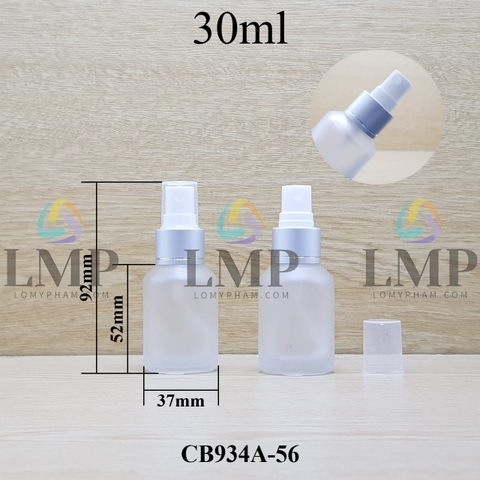 Chai thủy tinh vát đầu phun sương xi 1 viền 30ml