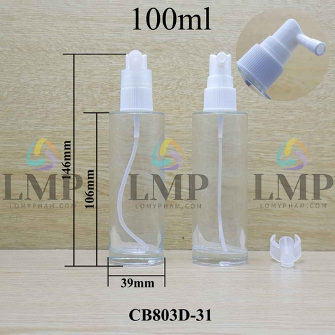 Chai thủy tinh đầu xịt mũi 90 độ