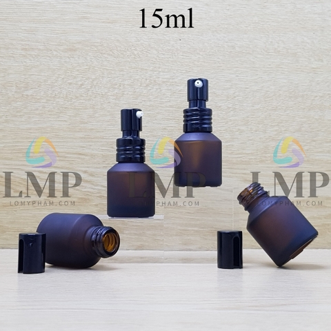 Chai thủy tinh vát đầu nhôm giọt cao 15ml