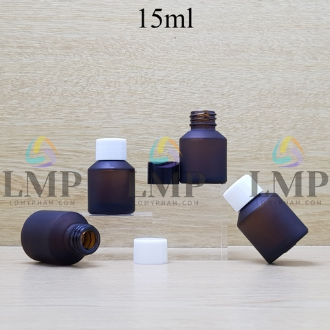 Chai thủy tinh vát nắp vặn trơn 15ml ( ko nút chặn )