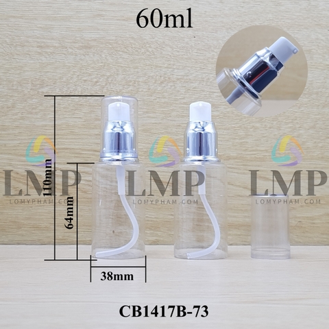 Chai PETG vai ngang đầu xịt giọt xi