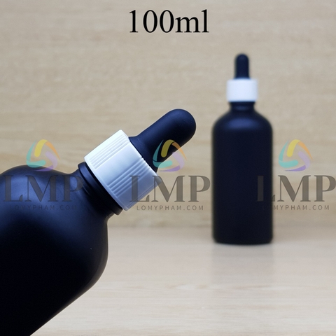 Chai tinh dầu phun mờ nắp bóp khoen nhựa sọc 100ml