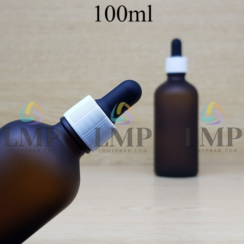 Chai tinh dầu phun mờ nắp bóp khoen nhựa sọc 100ml