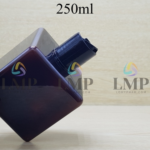 Chai lotion vuông nắp nhấn