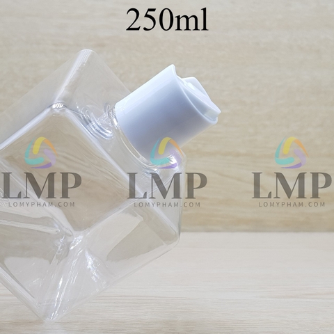 Chai lotion vuông nắp nhấn