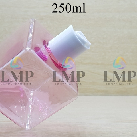 Chai lotion vuông nắp nhấn