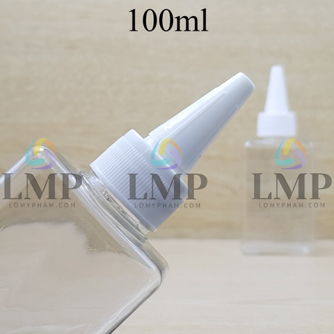 Chai lotion vuông nắp nhọn sọc