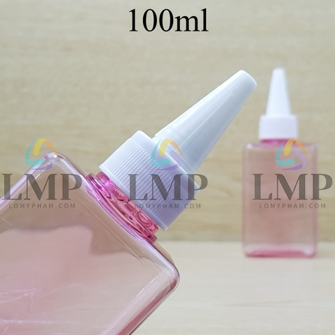 Chai lotion vuông nắp nhọn sọc