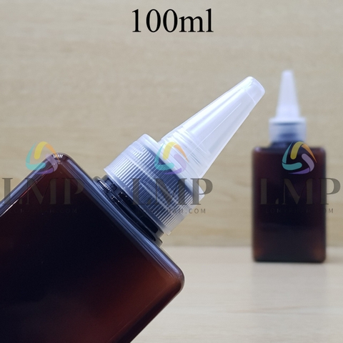 Chai lotion vuông nắp nhọn sọc